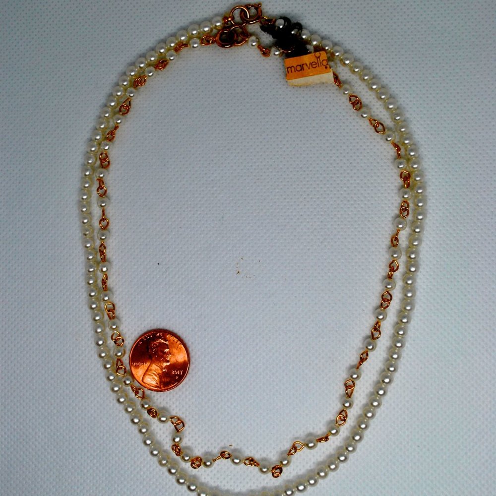 Vintage Marvella Double Pearl Strand